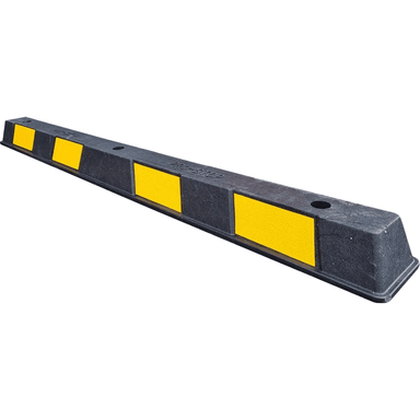 Wheel stop 2000mm long with reflective yellow - Car Parks and Roads