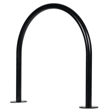 Bike Rack Surface Mounted Hoop - Galvanised Black - Car Parks and Roads