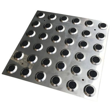 316 stainless steel integrated tactile plate black carborundum insert