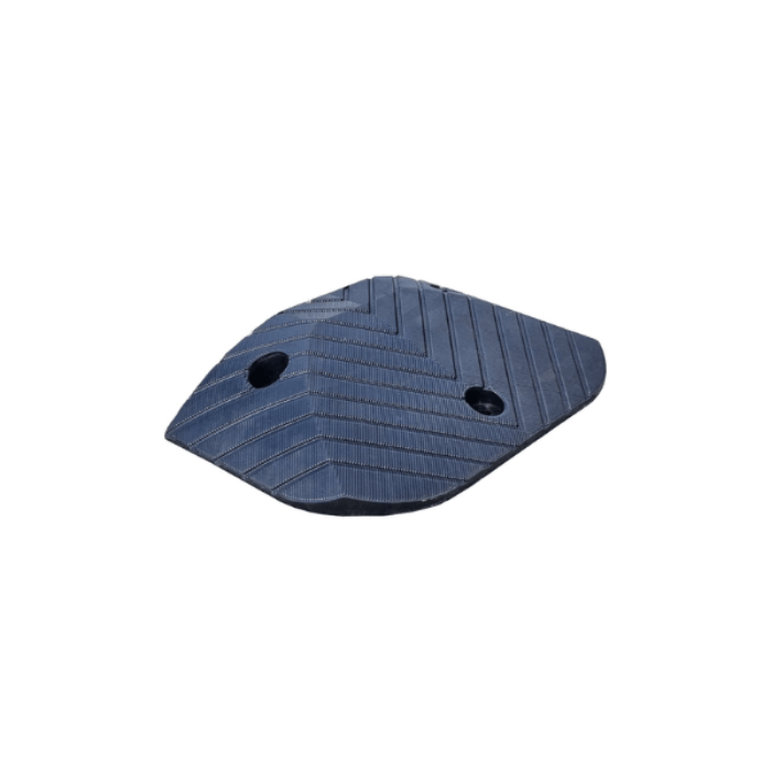 Aggressive speed hump 75mm black end cap