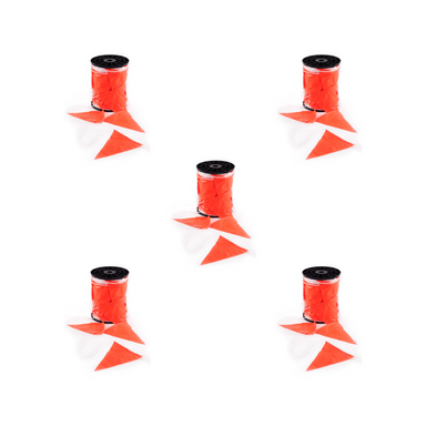 Bunting / Flagging 500m Roll On Plastic Reel - Orange - Car Parks and Roads