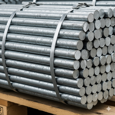 Galvanised Round Dowel - 16mm - Car Parks and Roads