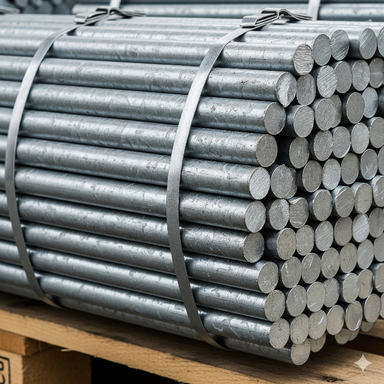 Galvanised Round Dowel - 20mm - Car Parks and Roads