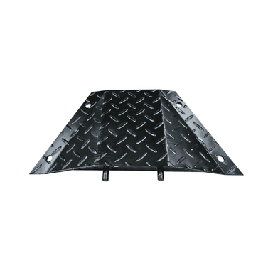 Steel speed hump 50mm high - black and yellow mid section 1m long - Car Parks and Roads