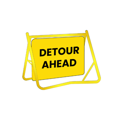 Swing Stand Sign - Detour Ahead - 900x600mm - Car Parks and Roads