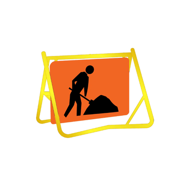 Swing Stand Sign - Digger Symbol - 900x600mm - Car Parks and Roads