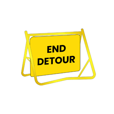 Swing Stand Sign - End Detour - 900x600mm - Car Parks and Roads