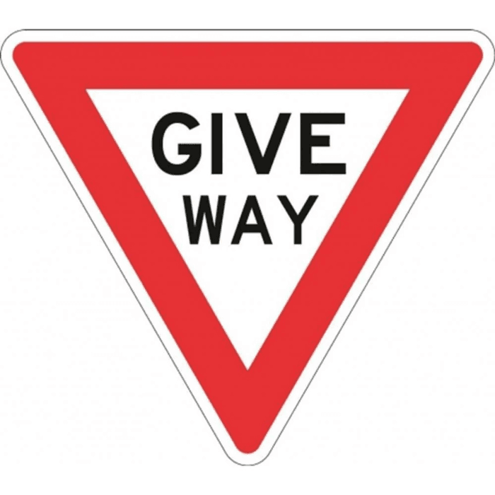 Give Way Sign - 750mm (R1-2A) - Car Parks and Roads