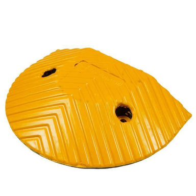 50mm plastic speed hump - yellow end cap - Car Parks and Roads