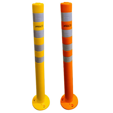 bollard super flexible 75mm x 1000mm yellow orange