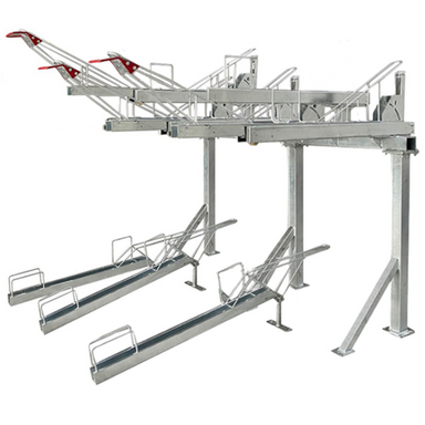 double decker bike rack fits 6 bikes 3 up 3 down