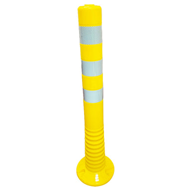 flexible bollard 75mm x 750mm high impact yellow