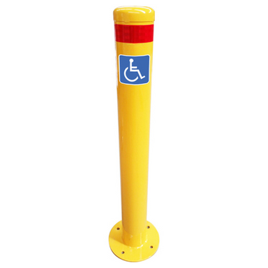 surface mount bollard 140mm x 1300mm for shared zone disabled parking