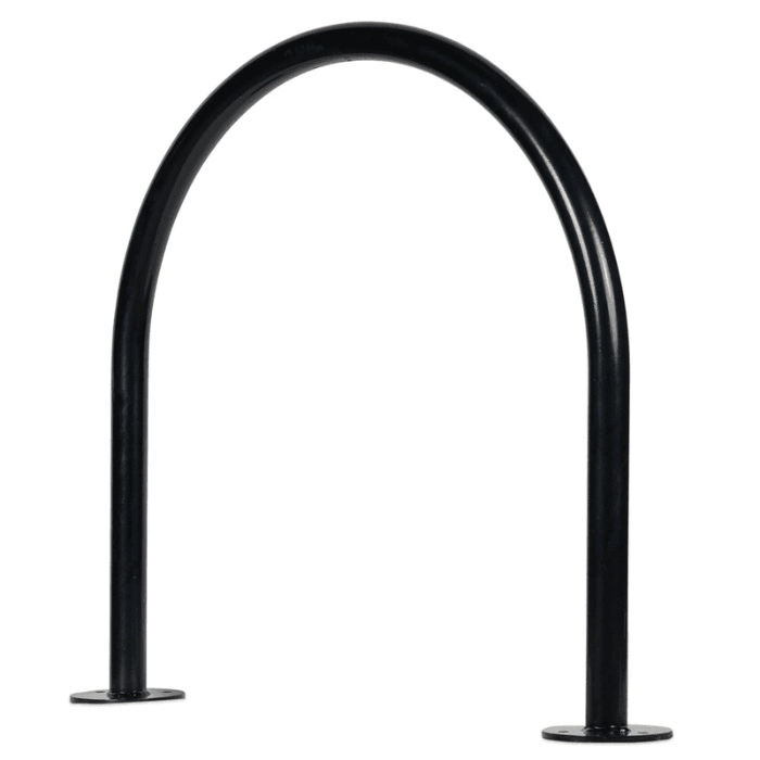 Bike Rack Surface Mounted Hoop - Galvanised Black — Car Parks and Roads