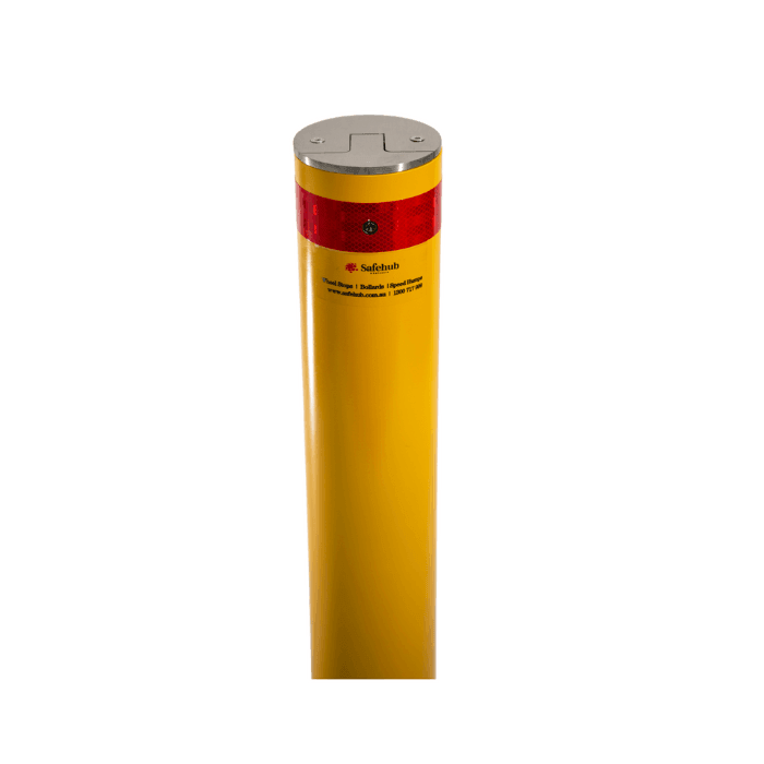 Removable Surface Mount Bollard | 140 x 1,000mm w / Key Lock - Car Parks and Roads