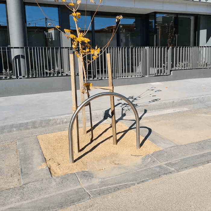 Bike Rack Stainless Steel In Ground Hoop 304 Grade - Car Parks and Roads