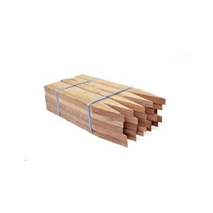 50 x 25mm Wooden Stake / Peg - Unpainted - Car Parks and Roads