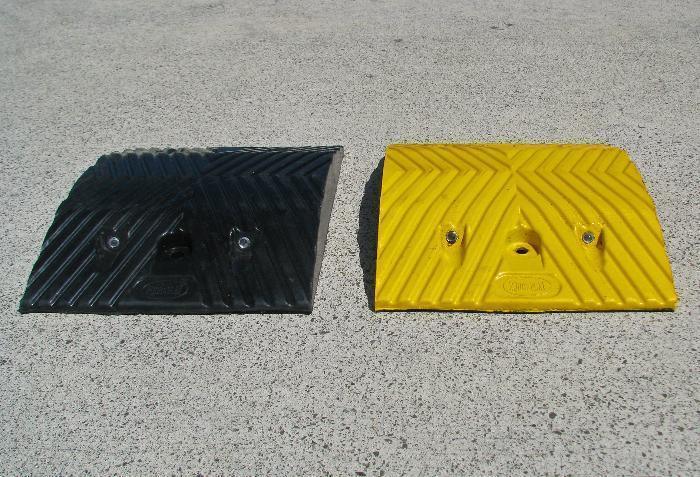 Plastic Road Rump 50mm plastic speed hump - yellow section — Car Parks and Roads