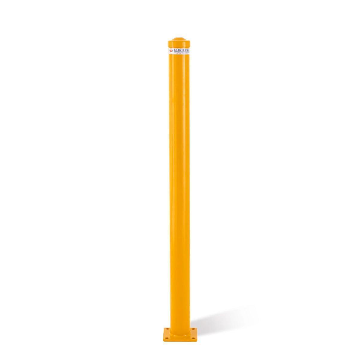 Ten pack. Surface mounted steel bollard. 89mm dia x 1300mm high. - Car Parks and Roads