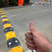 Aggressive speed hump 75mm yellow end cap