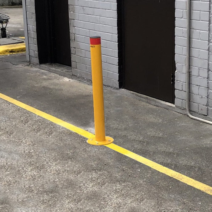 Bollard 90mm x 900mm – Surface Mount Steel Post - Car Park and Roads