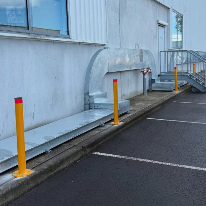 Bollard 90mm x 900mm – Surface Mount Steel Post - Car Park and Roads