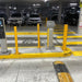 Bollards at boom gstes in car park