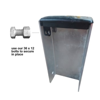 C Post End Cap Black Finish with Bolt