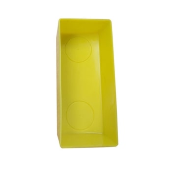 C Post End Cap Safety Yellow Bottom View