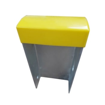 C Post End Cap Safety Yellow