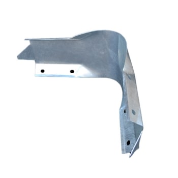 Galvanised Guard Rail External Right Angle Bend Sideview