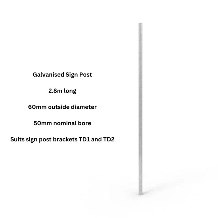 Galvanised Sign Post/Pole - Car Parks and Roads