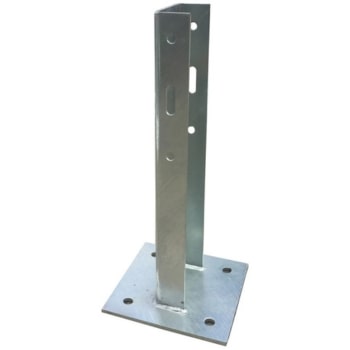 Guard Rail 700mm Post with Baseplate Sideview