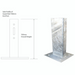 Guard Rail 700mm Post with Baseplate