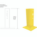 Guard Rail 750mm Post Yellow Powder Coated