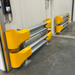 Guard Rail Bullnose End Powdercoated Yellow