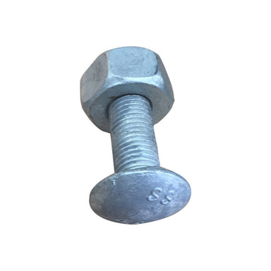 Guard Rail Post Bolt – Mushroom Head 50mm x 16mm Galvanised