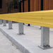 Guard Rail W-Beam 0.5M length - Powdercoated Safety Yellow