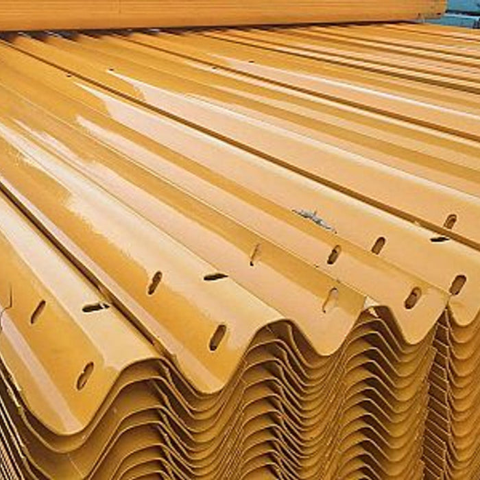 Guard Rail W-Beam 0.5M length - Powdercoated Safety Yellow