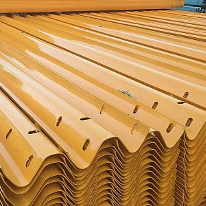 Guard Rail W-Beam 1M length - Powdercoated Safety Yellow