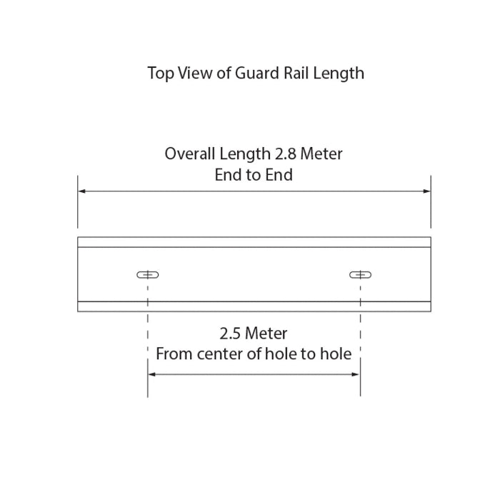 Guard Rail W-Beam 2.5M Powdercoated Safety Yellow