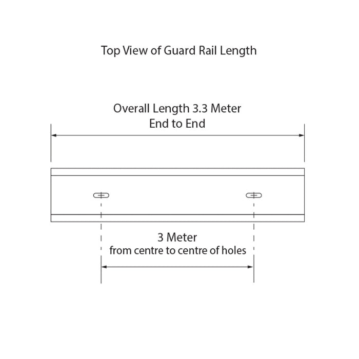 Guard Rail W-Beam 3M Powdercoated Safety Yellow Finish
