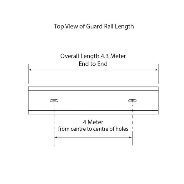 Guard Rail W-Beam 4M Powdercoated Safety Yellow Finish