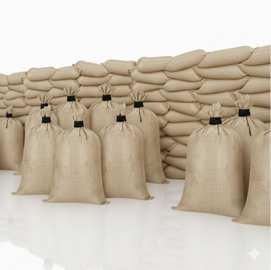 Hessian Sand Bag - 33" X 14" Heracles Sewing Sides & Bottom - Car Parks and Roads
