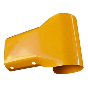 Large Guard Rail Bullnose End Powdercoated Safety Yellow