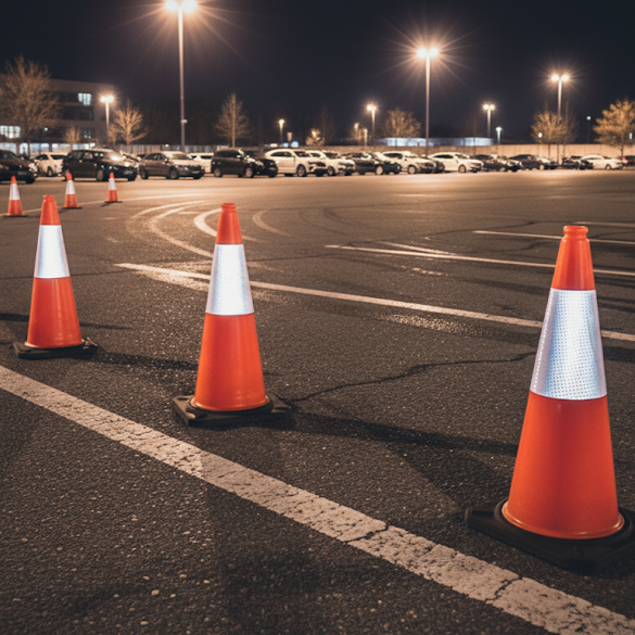 Reflective Traffic Cones - Class 1W 3M Reflective - Car Parks and Roads