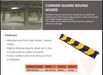 Corner guard - rubber round nosed 100mm wide x 800mm long - Car Parks and Roads