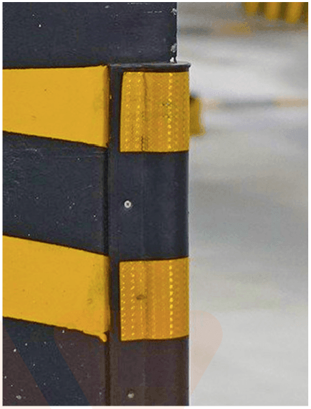 Corner guard - rubber round nosed 100mm wide x 800mm long - Car Parks and Roads