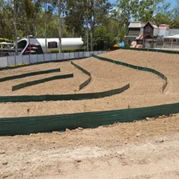 Silt fence on construction site