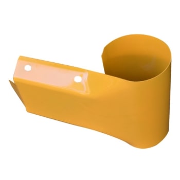 Guard Rail Bullnose End – Small, Safety Yellow Powdercoated